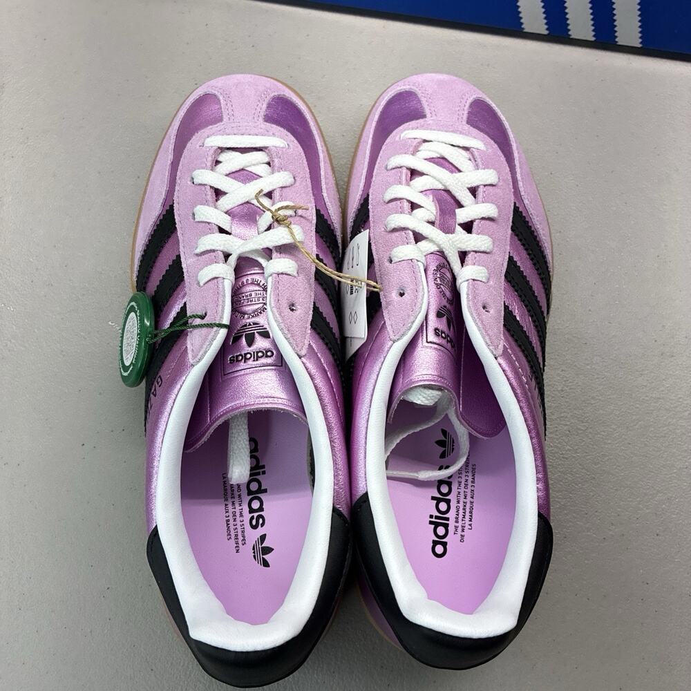 Adidas Gazelle Indoor Women's Size 6.5 Bliss Lilac Pink Black Shoes JS1406 NEW - Picture 4 of 8